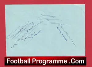 Manchester United Football Club Multi Autographed Sheet 1980s