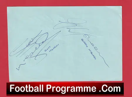 Manchester United Football Club Multi Autographed Sheet 1980s - Image 2