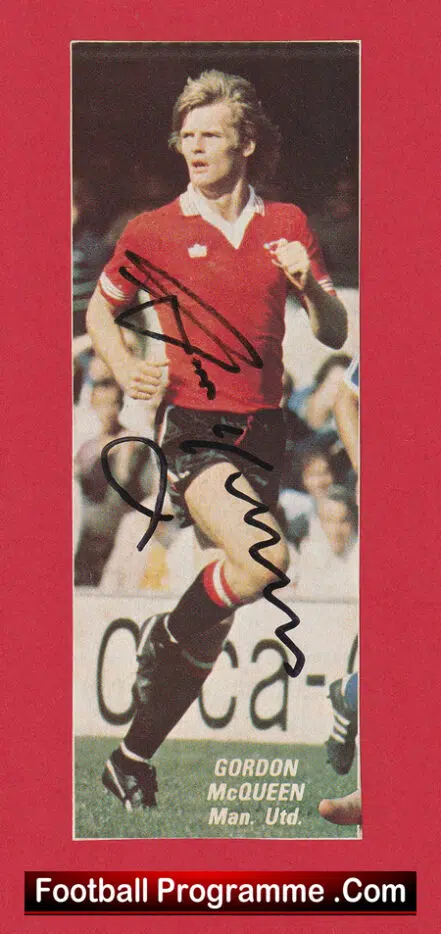 Manchester United Gordon McQueen Autograph Signed Man Utd 1980’s