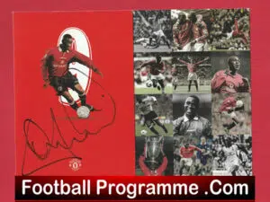 Manchester United Andy Cole Autograph Signed Picture Man Utd