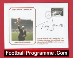 Manchester United Tony Dunne Royal Mail Signed First Day Cover FDC