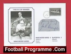 Manchester United Carey + Crompton Royal Mail Signed First Day Cover FDC