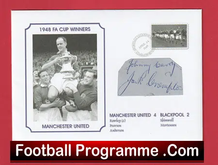 Manchester United Carey + Crompton Royal Mail Signed First Day Cover FDC - Image 2