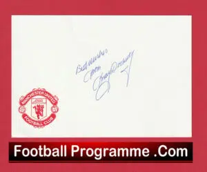 Manchester United Tommy Docherty Autograph SIGNED Card1980s