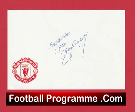 Manchester United Tommy Docherty Autograph SIGNED Card1980s - Image 2