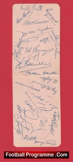 Manchester United Football Team Multi Signed Autographed 1959 – 1960