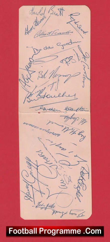 Manchester United Football Team Multi Signed Autographed 1959 – 1960