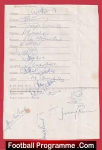 Manchester United Football Team Multi Signed Autographed 1968 + Best