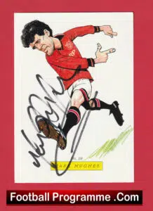 Manchester United Mark Hughes Autograph Signed Picture Man Utd