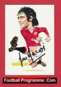 Manchester United Lou Macari Autograph Signed Picture Man Utd