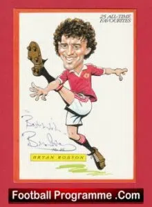 Manchester United Bryan Robson Autograph Signed Picture Man Utd