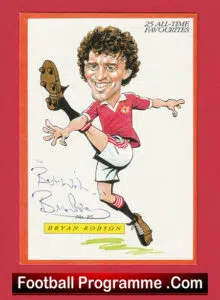 Manchester United Bryan Robson Autograph Signed Picture Man Utd