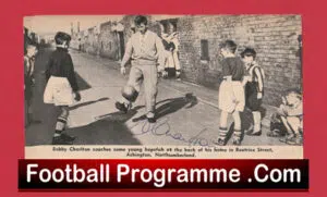 Manchester United Bobby Charlton Autograph Signed Picture Man Utd