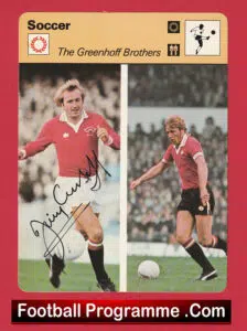 Manchester United Jimmy Greenhoff Autograph Signed Picture Man Utd