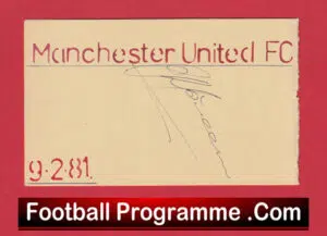 Manchester United Gordon McQueen Autograph Signed Man Utd 1981