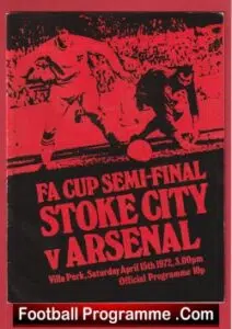 Stoke City v Arsenal 1972 – FA Cup Semi Final Villa Park