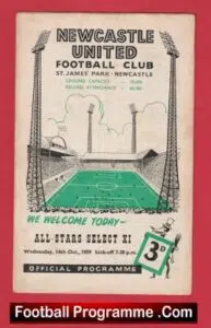 Norman Smith Benefit Testimonial Newcastle United 1959 – Showbiz 1950s