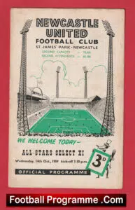 Norman Smith Benefit Testimonial Newcastle United 1959 – Showbiz 1950s