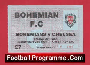Bohemian v Chelsea 1991 – Football Ticket Ireland