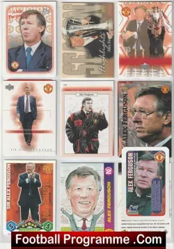 Alex Ferguson Football Trade Card Colletion of 18 Cards - football programme