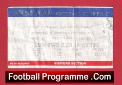 Arsenal v Manchester United 1997 – Football Match Ticket
