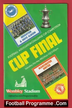 Manchester United v Brighton 1983 - FA Cup Final - football programme