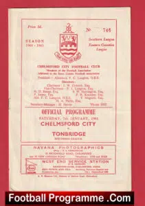 Chelmsford City v Tonbridge 1961 – to clear