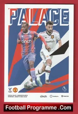 Crystal Palace v Manchester United 2023 - football programme