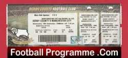 Derby County v Manchester City 1998 – Full Football Ticket