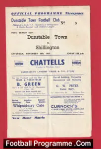 Dunstable Town v Shillington 1955 – Bedfordshire Senior Cup