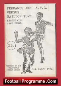 Ferrands Arms v Baildon Town 1986 – Sunday League Semi Final