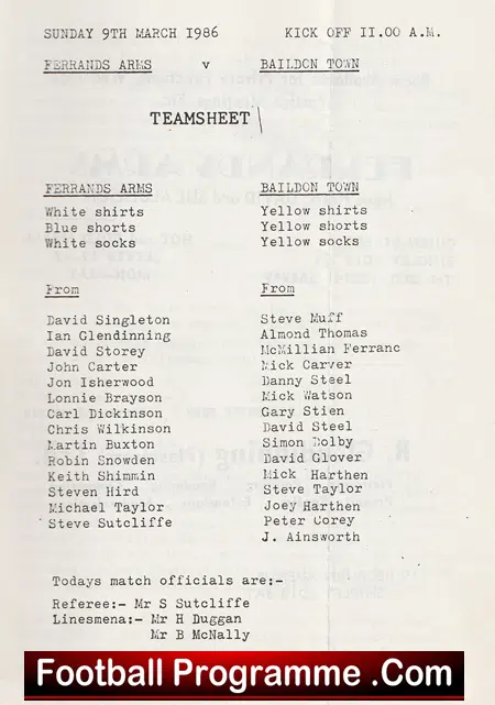 Ferrands Arms v Baildon Town 1986 - Sunday League Semi Final - Image 3