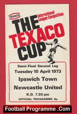 Ipswich Town v Newcastle United 1973 – Texaco Cup Semi Final