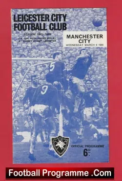Leicester City v Manchester City 1966 - football programme