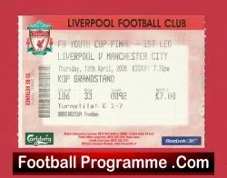 Liverpool v Manchester City 2006 – FA Youth Cup Final Ticket