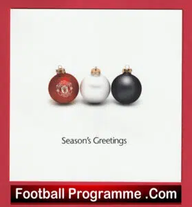 Manchester United Alex Ferguson + Cathy Autograph Signed Christmas Card