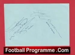 Manchester United Football Club Multi Autographed Sheet 1980s - football programme