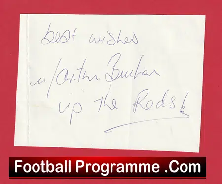 Manchester United Martin Buchan Autographed Signed Sheet Man Utd - Image 2