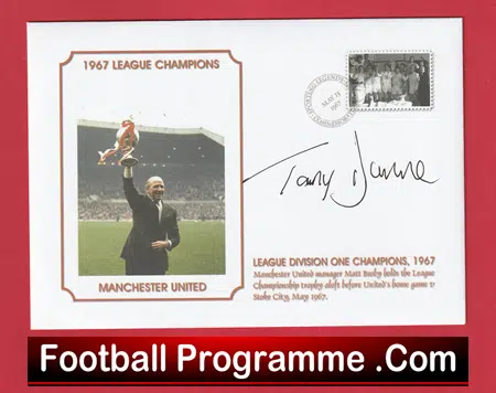 Manchester United Tony Dunne Royal Mail Signed First Day Cover FDC - Image 2