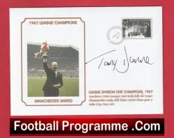 Manchester United Tony Dunne Royal Mail Signed First Day Cover FDC - football programme