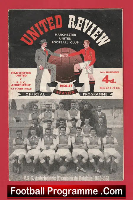 Manchester United v Anderlecht RSC 1956 - 1st European Game First - Image 2