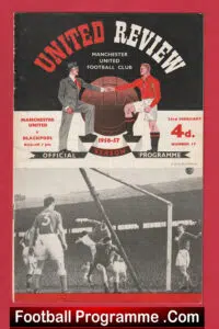 Manchester United v Blackpool 1957 – Man United