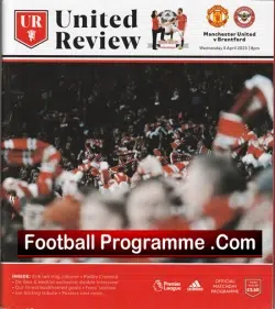 Manchester United v Brentford 2023 - Man Utd - football programme