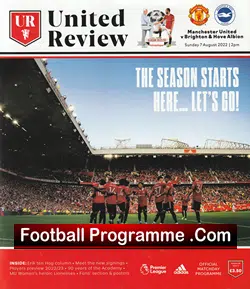 Manchester United v Brighton 2022 - Man Utd - football programme