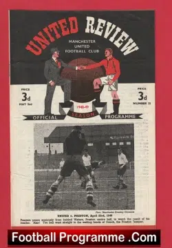 Manchester United v Middlesbrough 1949 - 1940's Man United - football programme