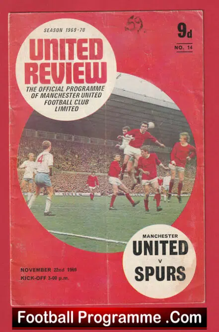 Manchester United v Tottenham 1969 – Signed Matt Busby Autograph
