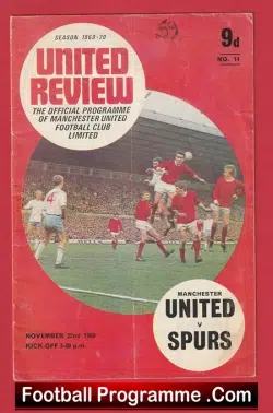 Manchester United v Tottenham 1969 – Signed Matt Busby Autograph
