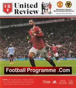 Manchester United v Wolves 2023 - Man Utd - football programme