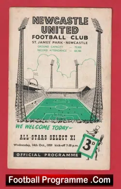 Norman Smith Benefit Testimonial Newcastle United 1959 – Showbiz 1950s