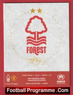 Nottingham Forest v Manchester United 2023 - football programme